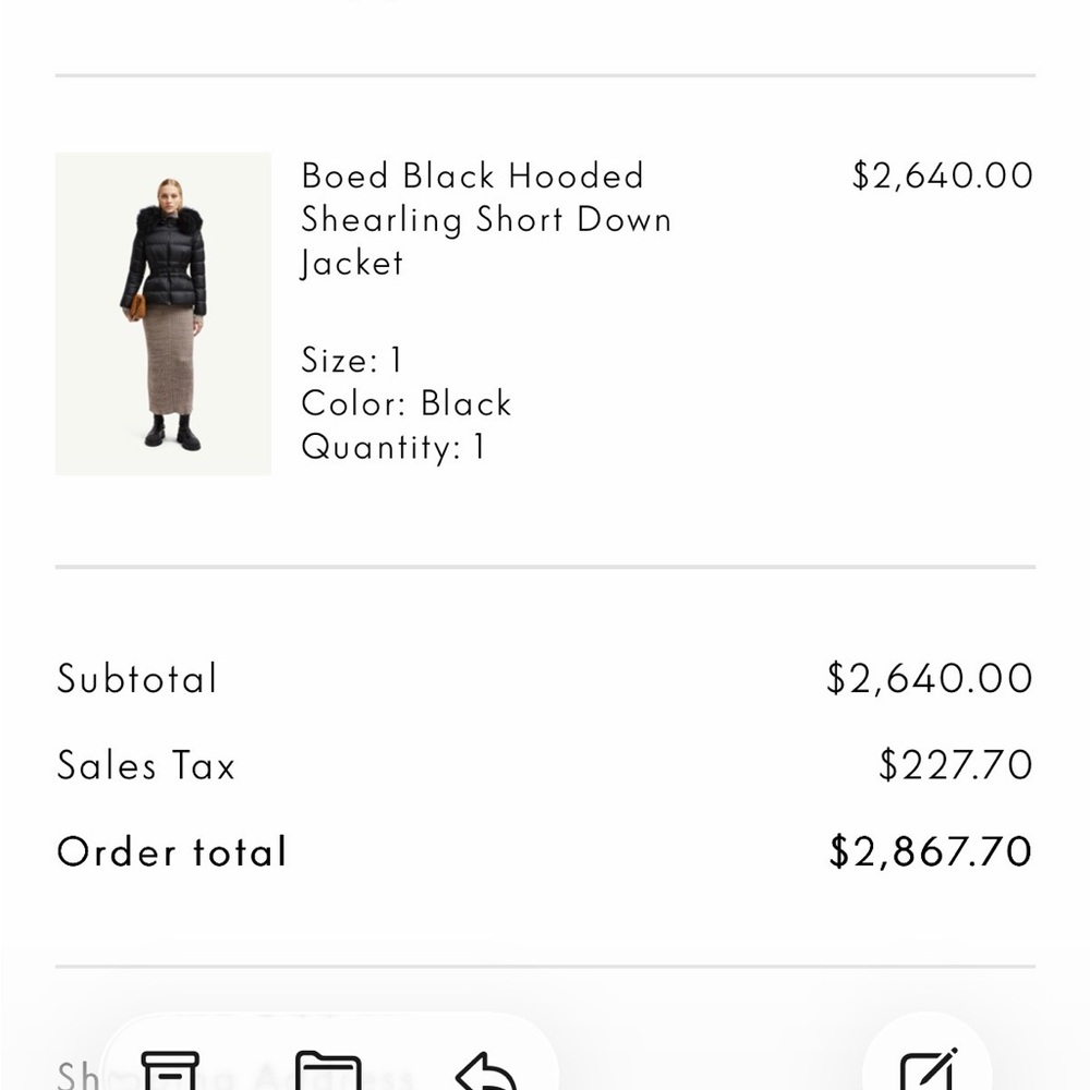 Moncler Boed Black Hooded Shearling Short Down Jacket